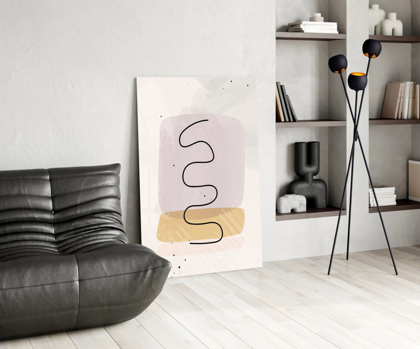 Abstract Shapes Glass Wall Art