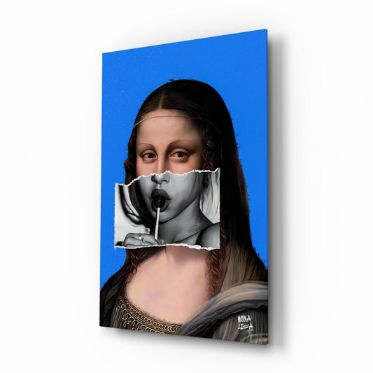 Contemporary Mona Lisa Glass Wall Art || Designer Collection