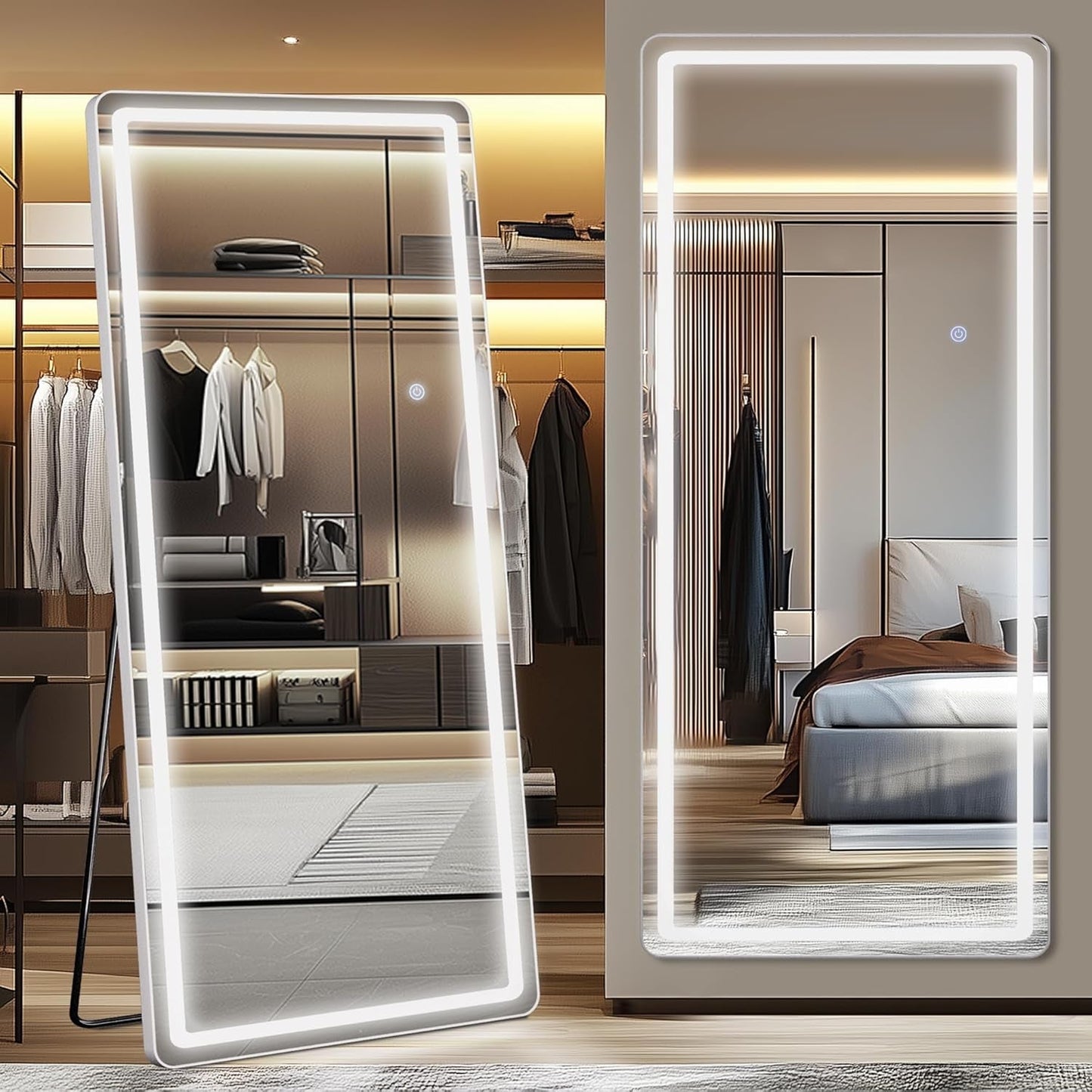 LED Full Length Mirror 71x32 in High Quality Dimmable