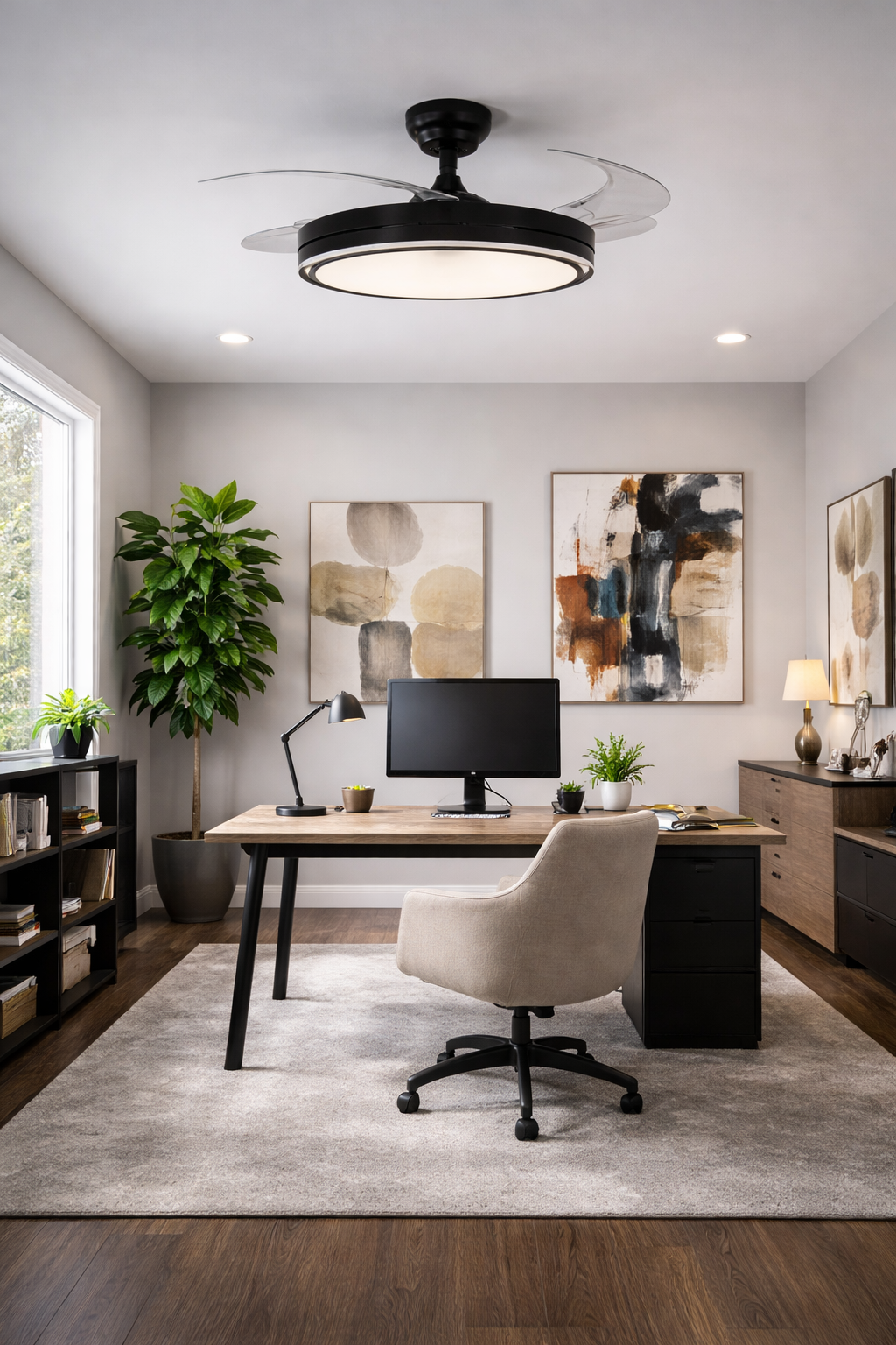 Ceiling Fan Universal Blue Black