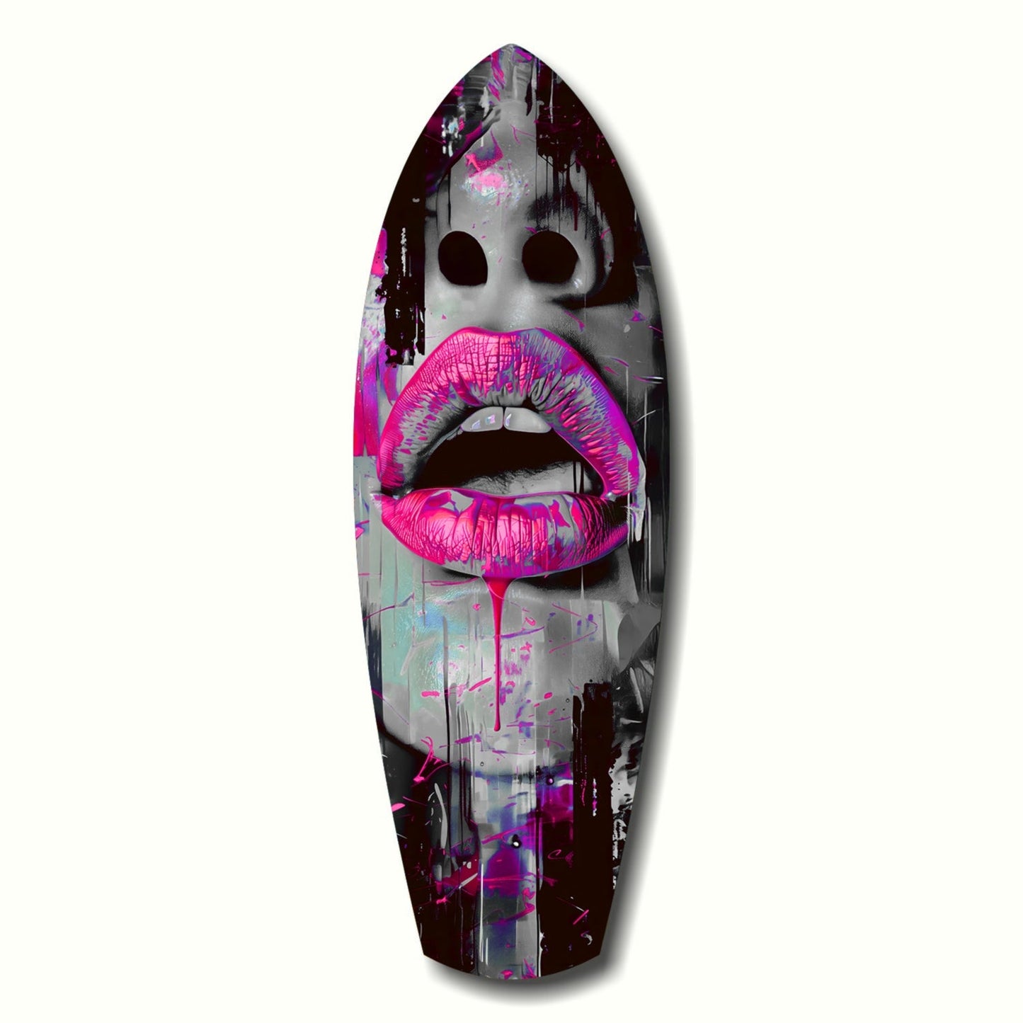 Colorful Lips V4 Glass Wall Art