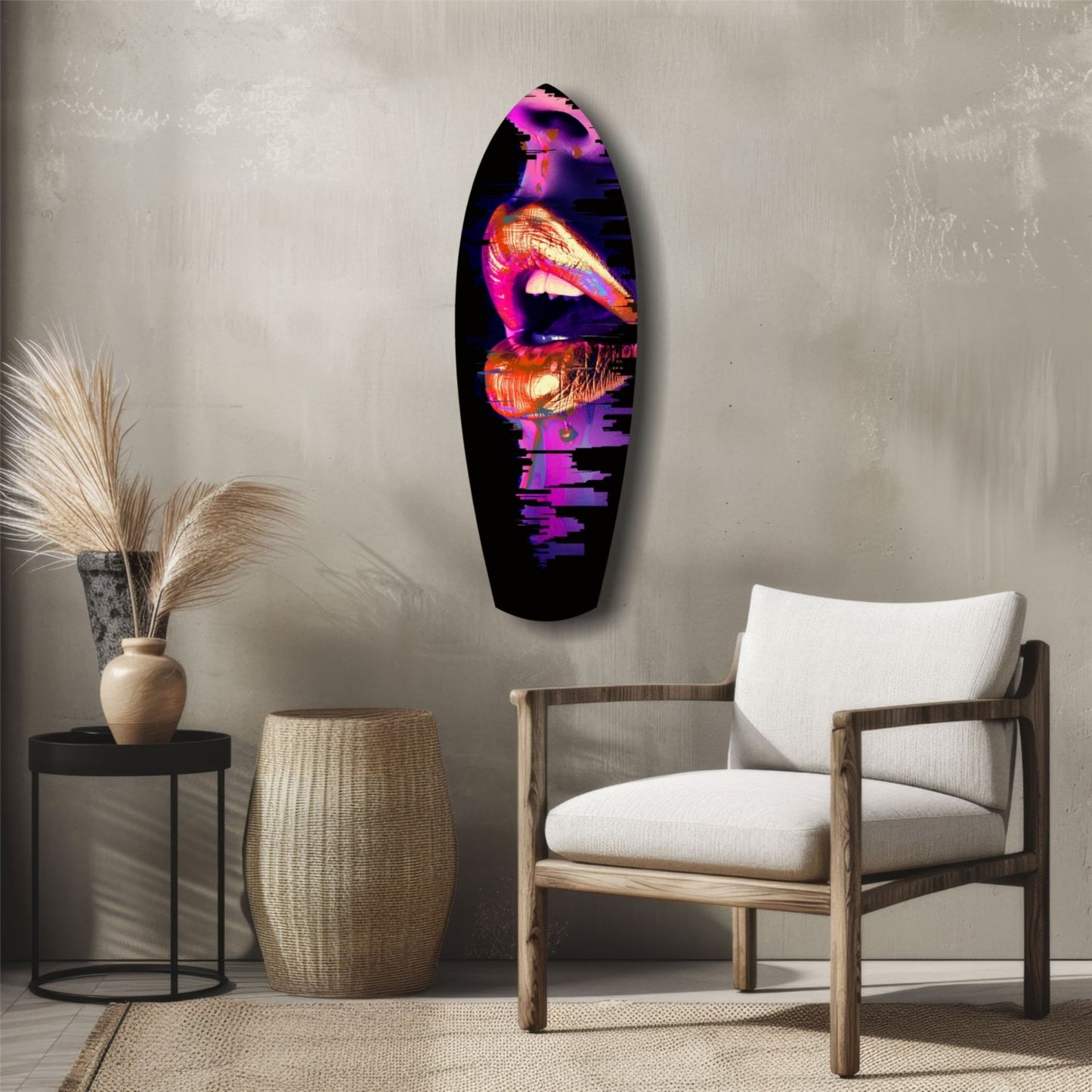 Colorful Lips V7 Glass Wall Art