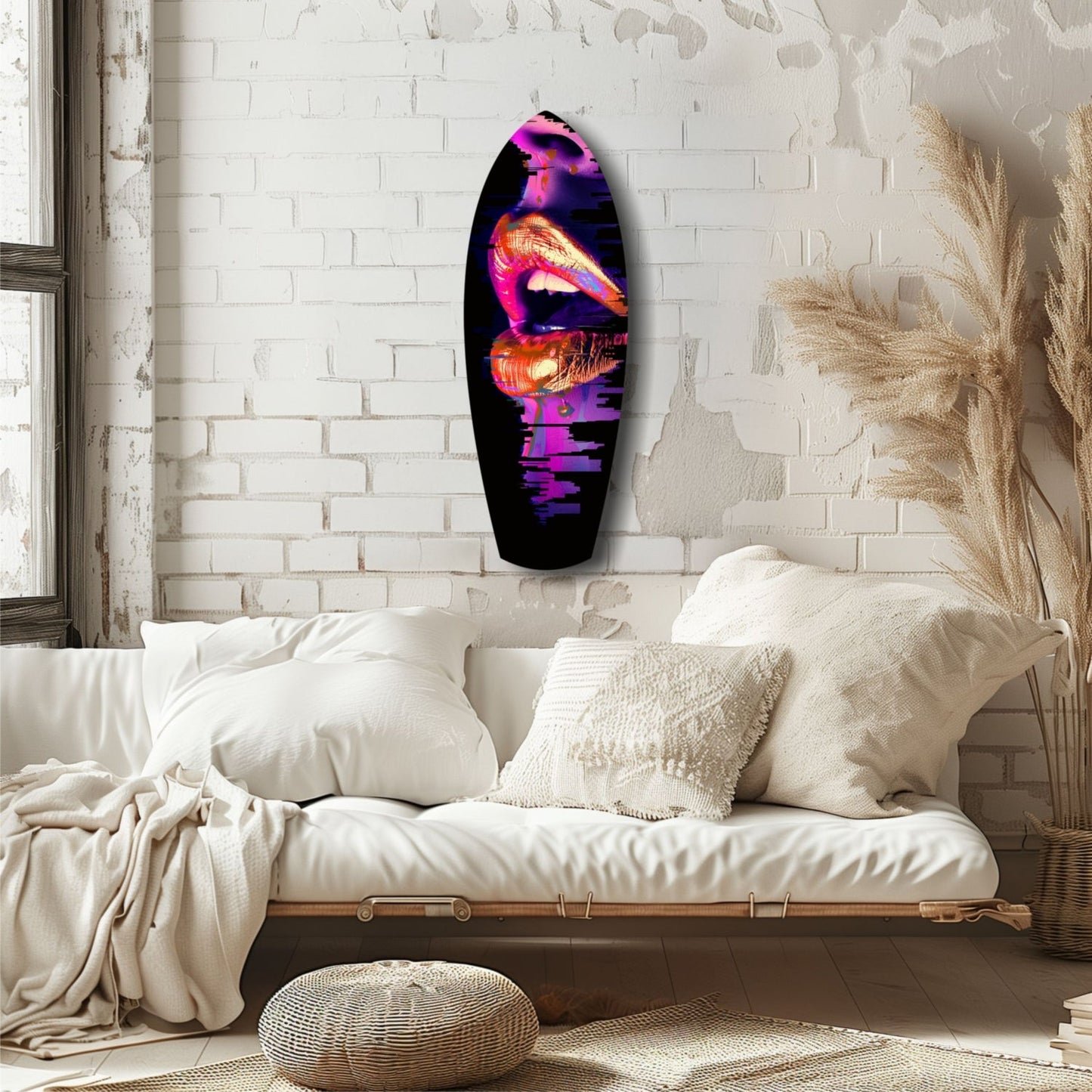 Colorful Lips V7 Glass Wall Art