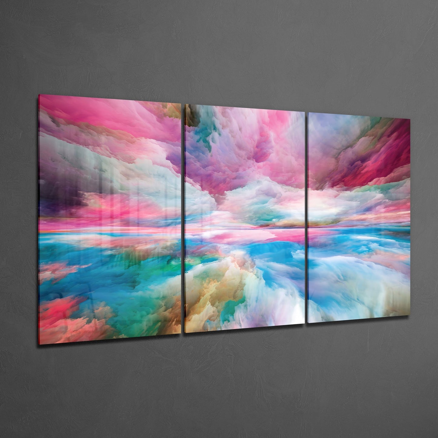Colorful Clouds (Glass Wall Art)