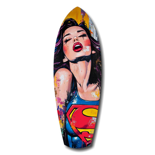 Supergirl Glass Wall Art