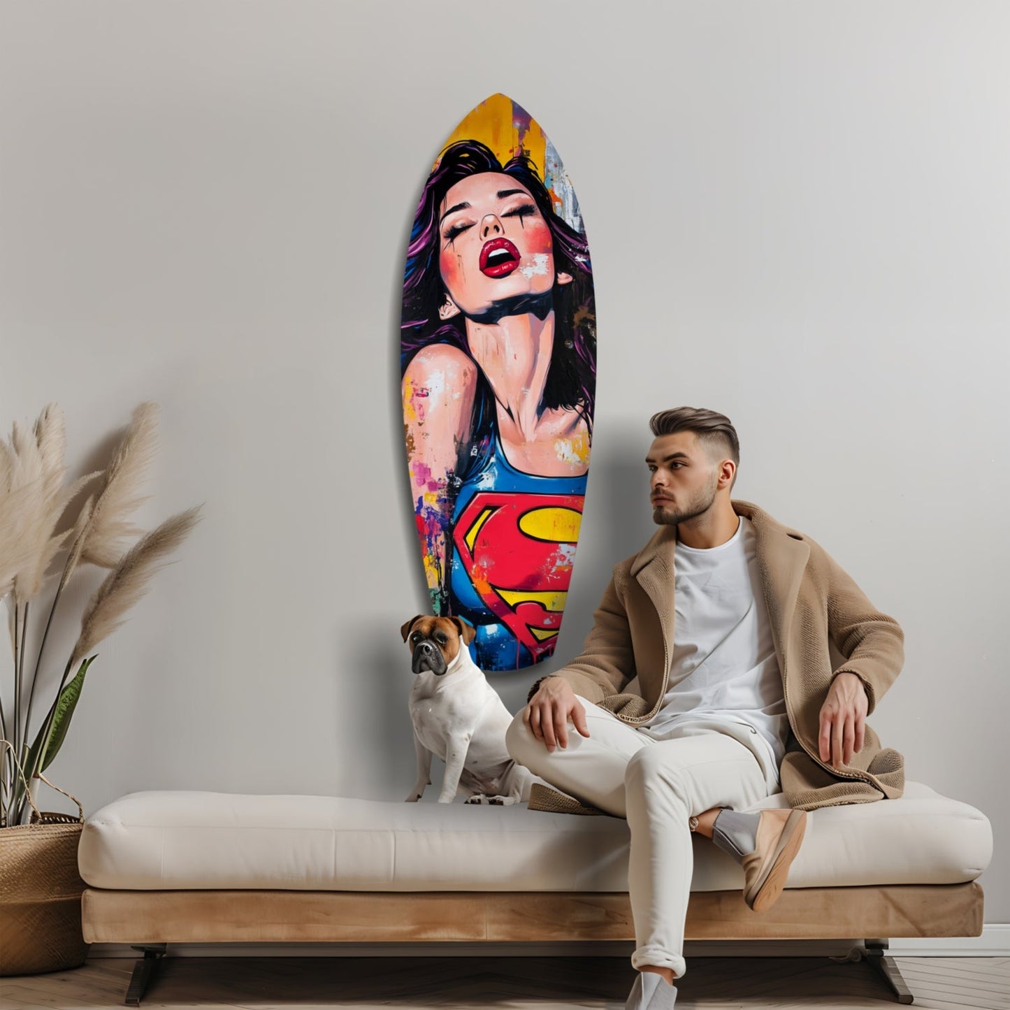 Supergirl Glass Wall Art