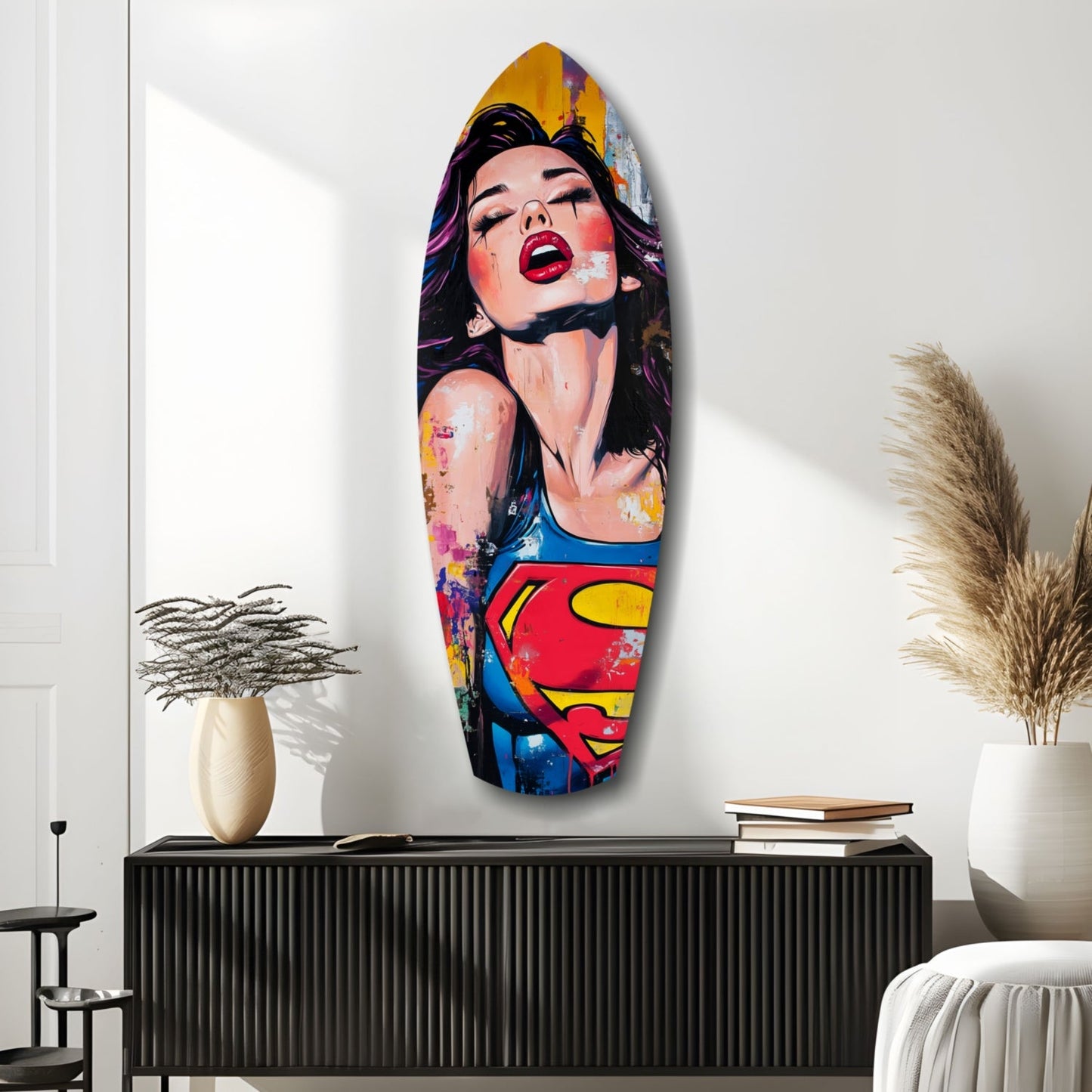 Supergirl Glass Wall Art