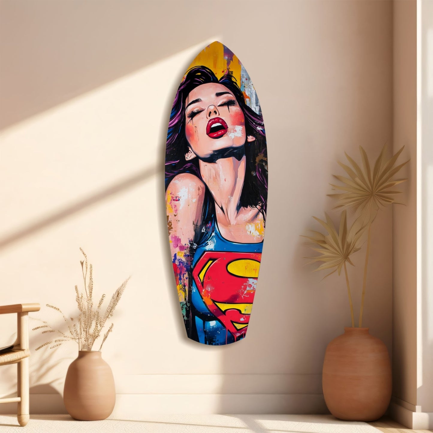 Supergirl Glass Wall Art