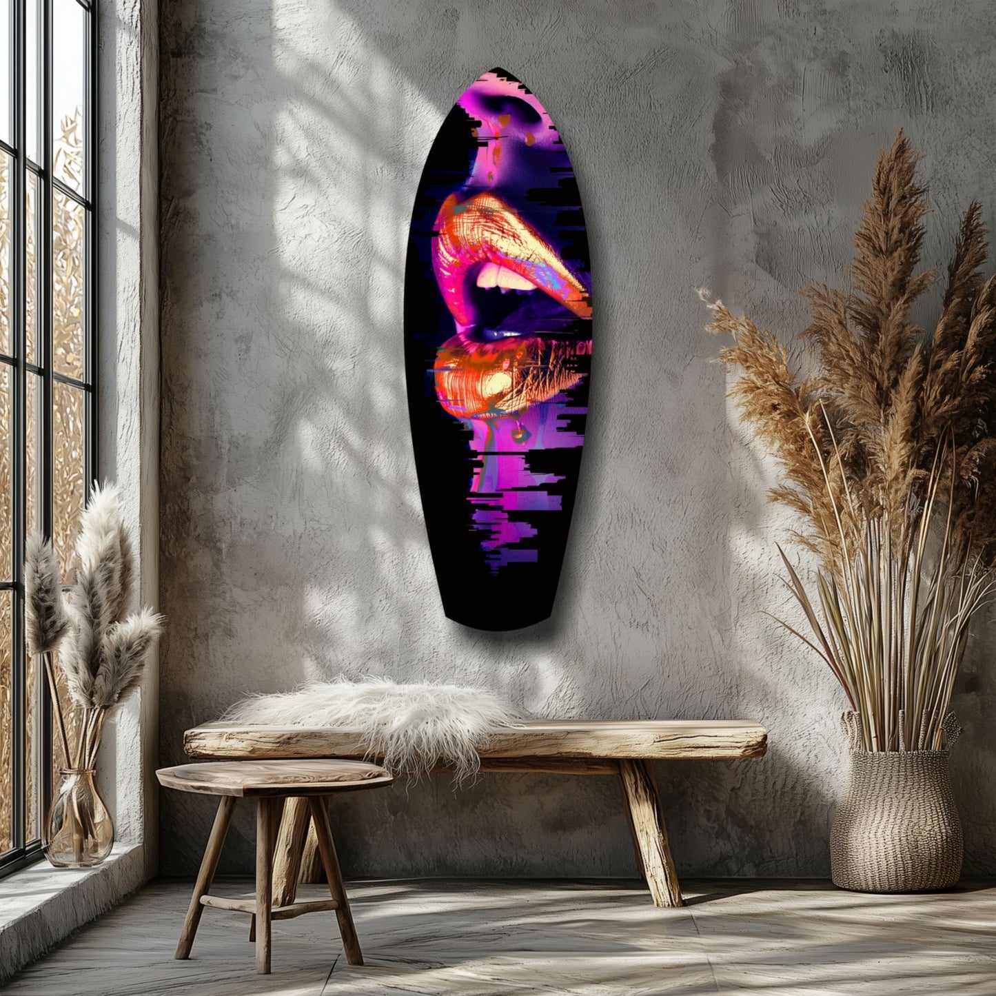 Colorful Lips V7 Glass Wall Art