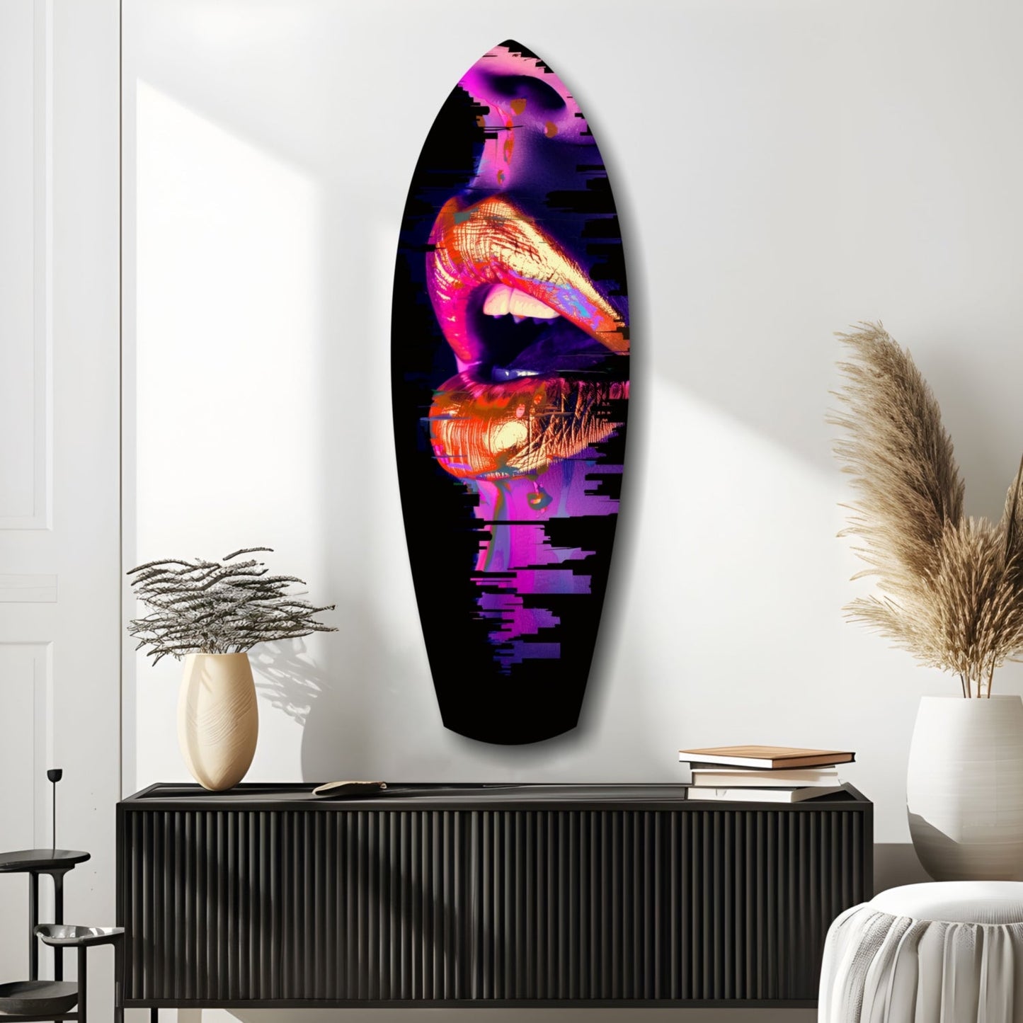 Colorful Lips V7 Glass Wall Art