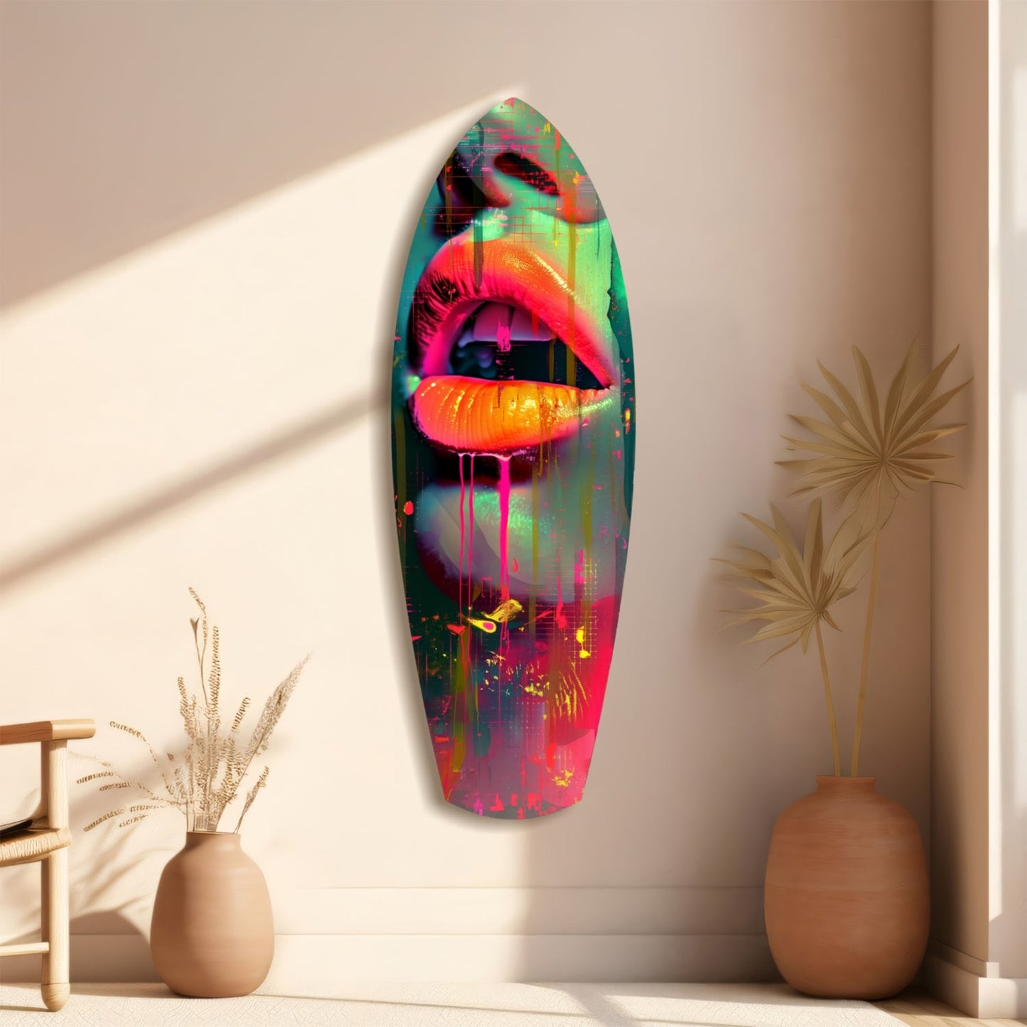 Colorful Lips V13 Glass Wall Art