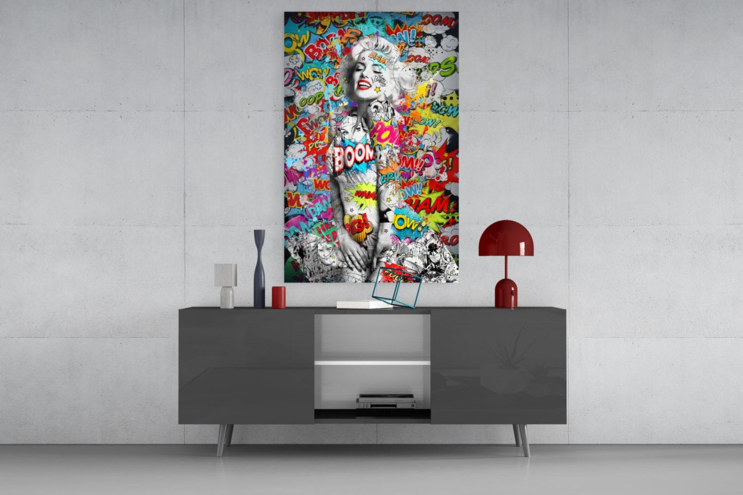 Graffiti Glass Wall Art