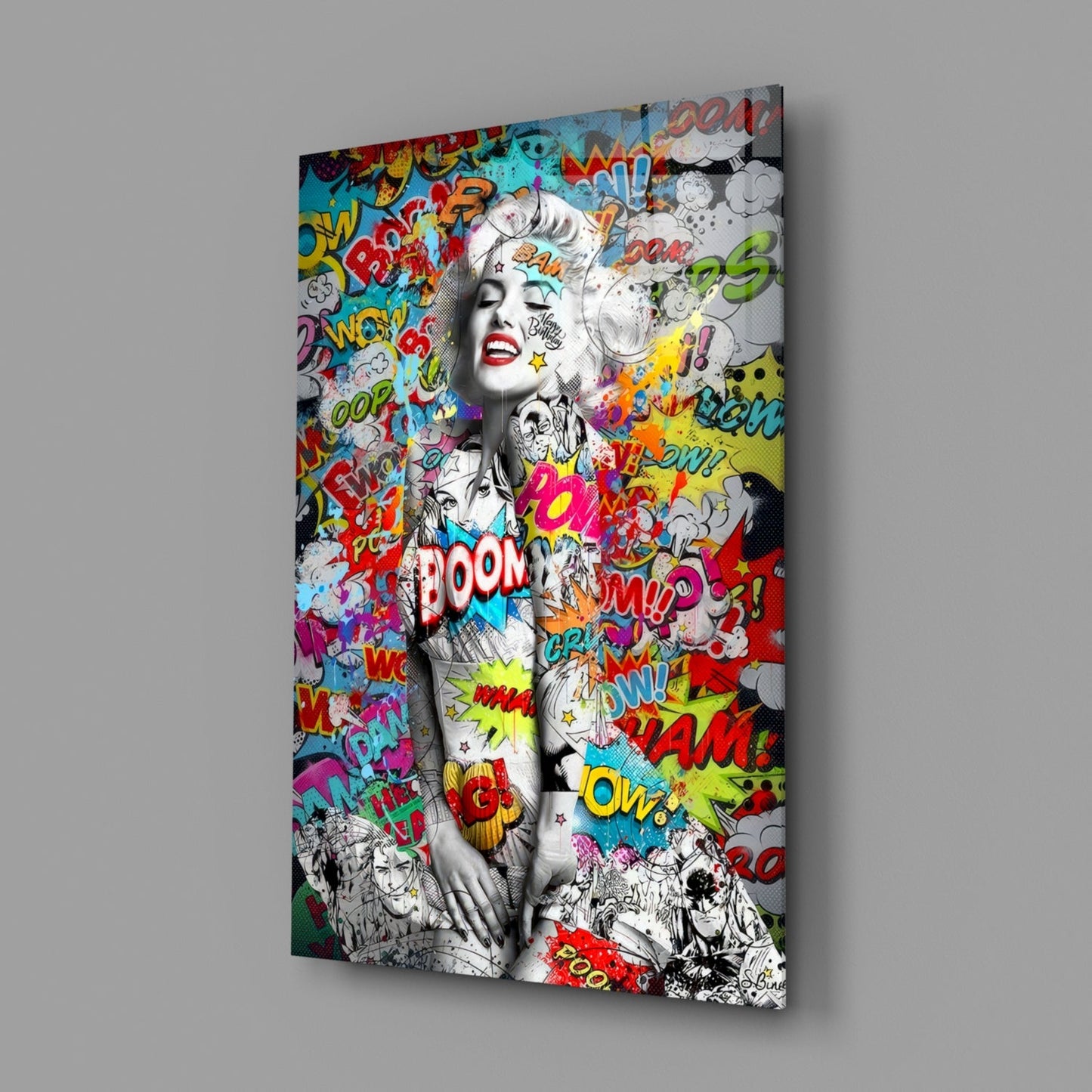 Graffiti Glass Wall Art