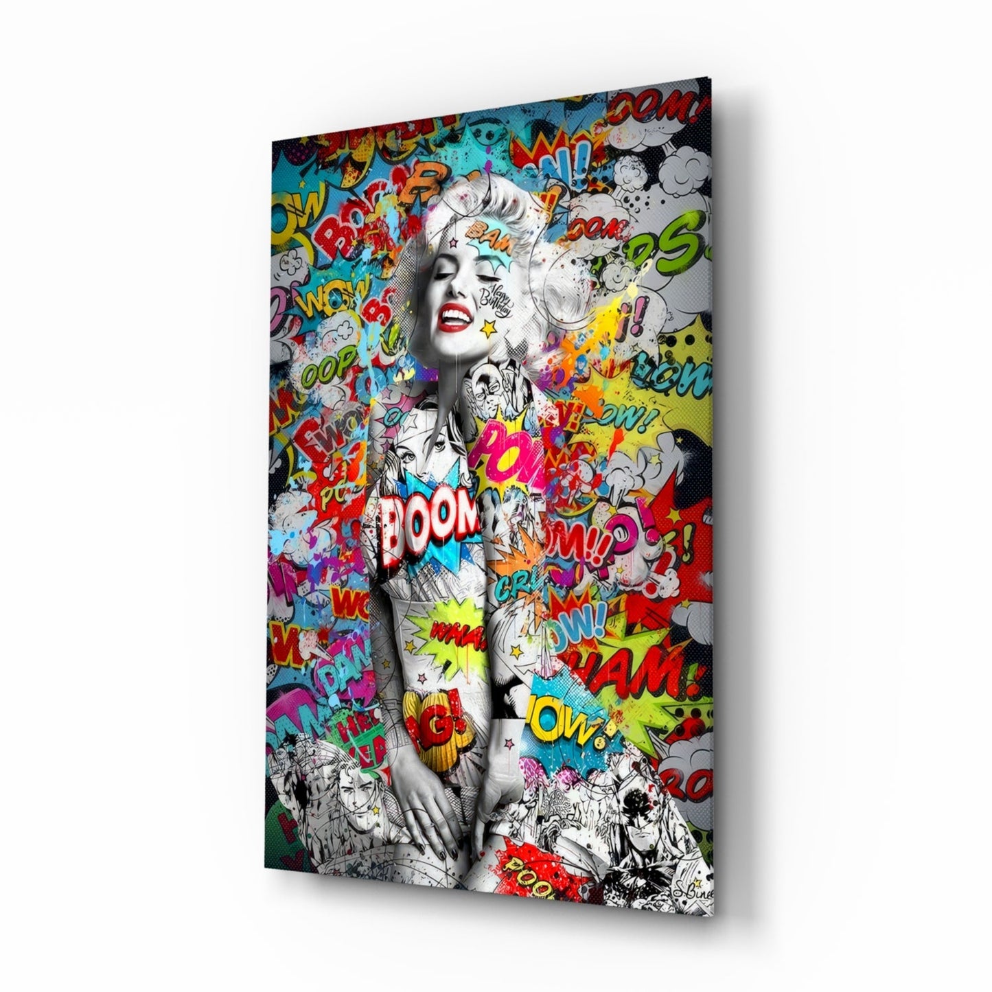 Graffiti Glass Wall Art